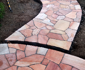 ピンククォーツサイトの乱貼り