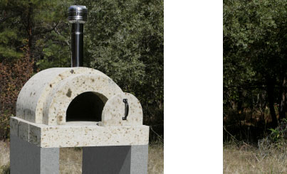 大谷石のピザ窯